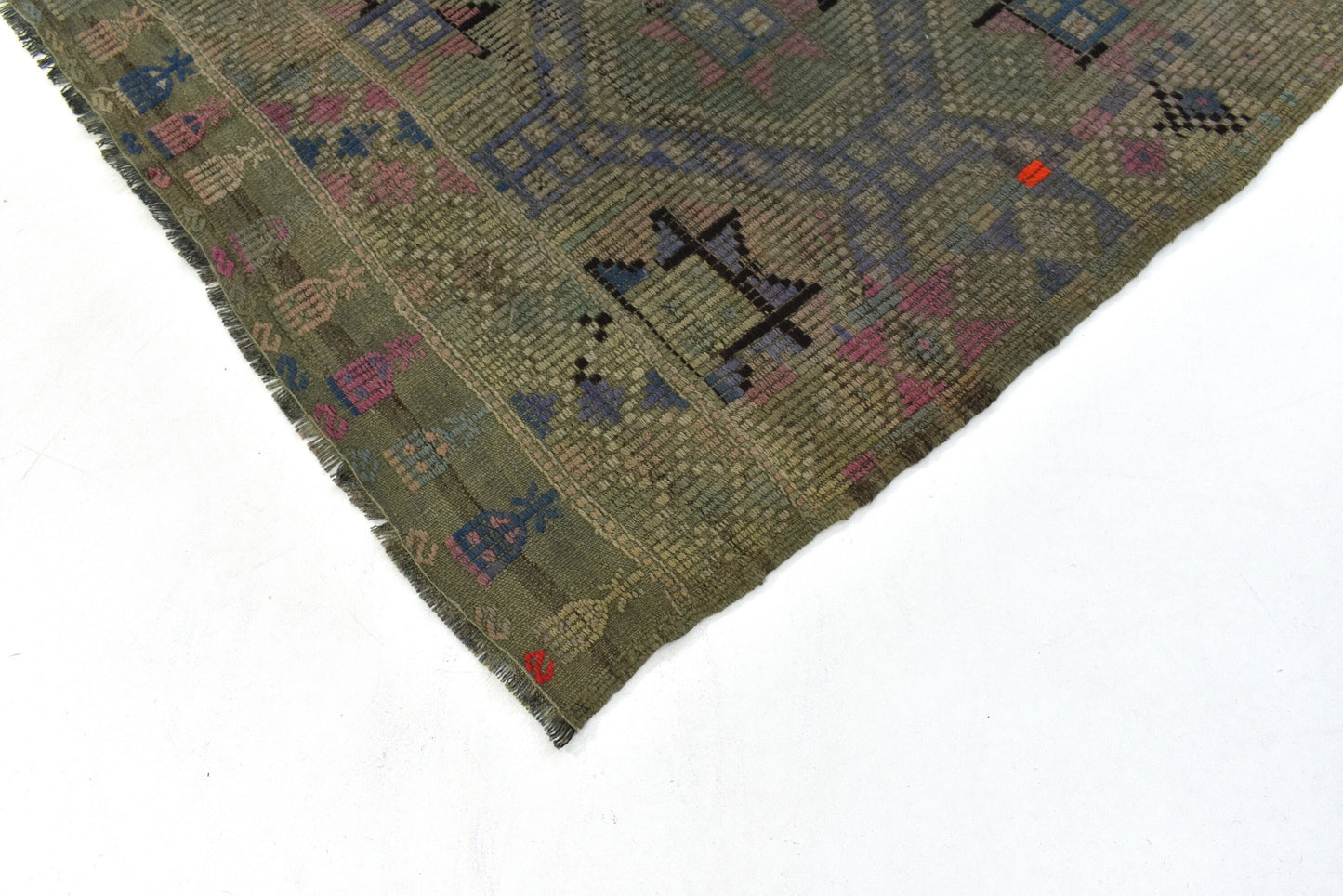Turkish Kilim, Rug Kilim, Vintage Kilim, Handmade Faded Kilim Rug, Area Muted Kilim Rug, Flat Weave Rug,Kilim Rug 6x10,Living Room Rug, 3228