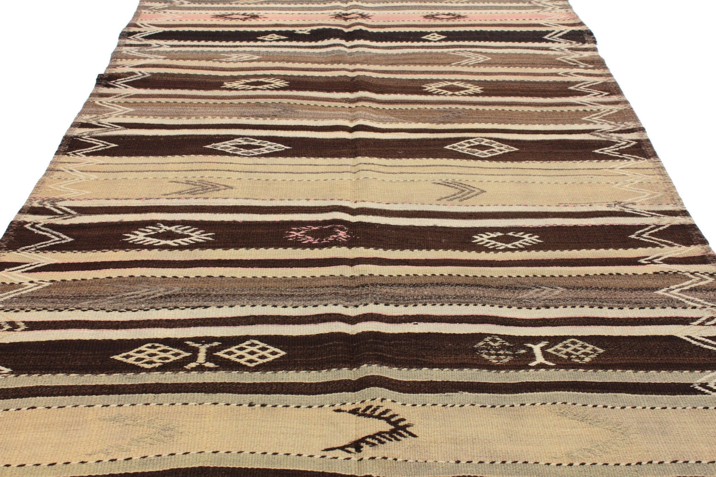 Handmade Kilim Rug, Vintage Kilim Rug, Turkish Eclectic Kilim Rug, Rug Kilim, Area Faded Kilim Rug, Living Room Rug, Kilim Rug 5x10, 6047