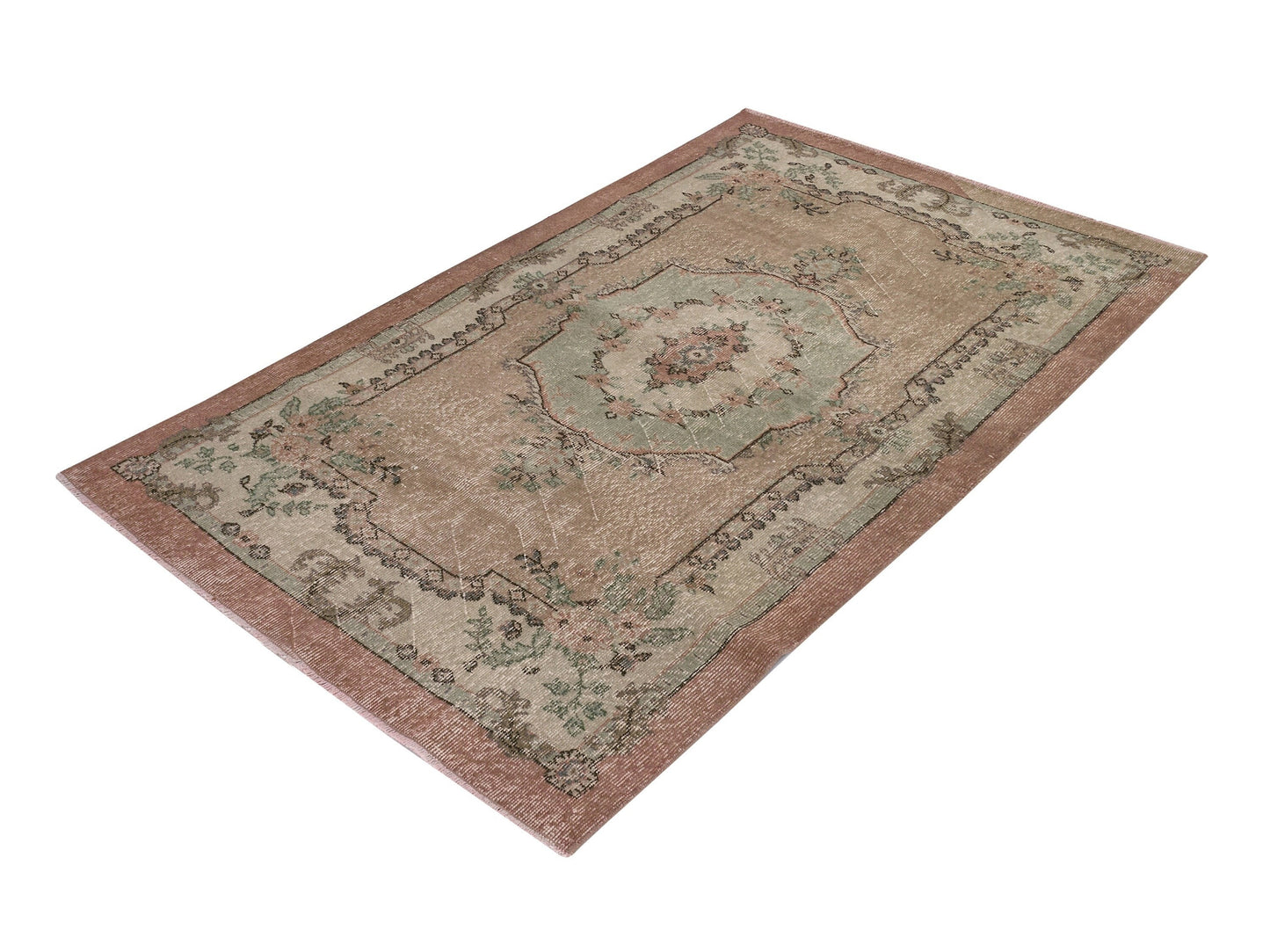 Turkish Oushak Rug, Vintage Faded Rug, Handmade Anatolian Rug, Area Carpet Rug, Ethnic Rug, Wool Rug, Bohemian Rug, Nursery Rug,8676