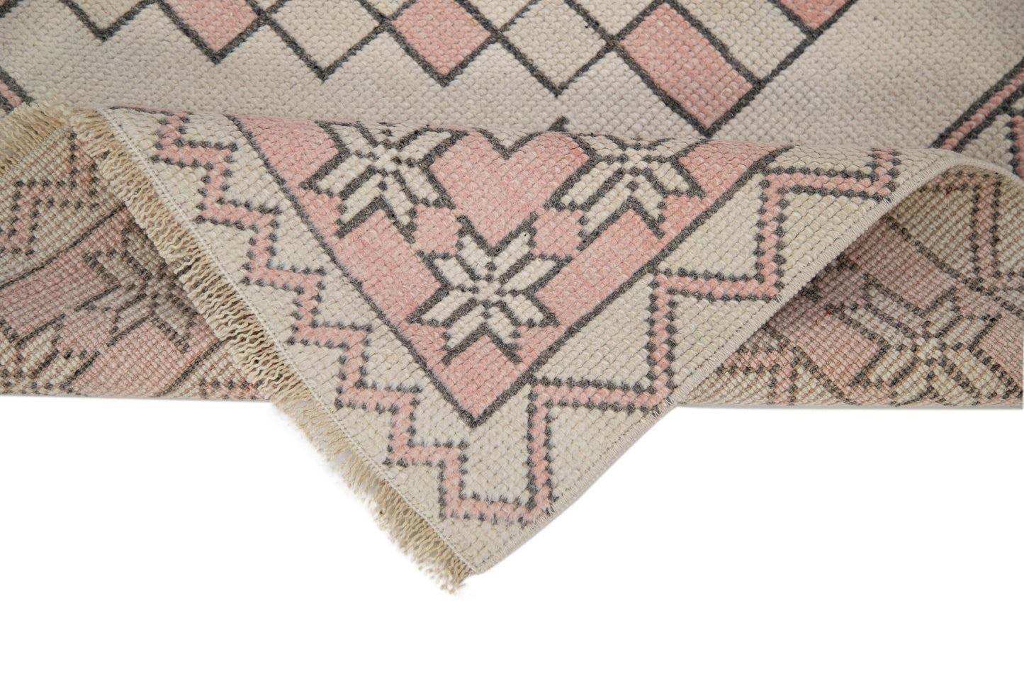Faded Turkish rug, Vintage rug 5x8, Oushak rug ,Neutral Rug, Carpet rug, Handmade rug, Geometric rug ,Anatolia rug, Turkey rug, 7292