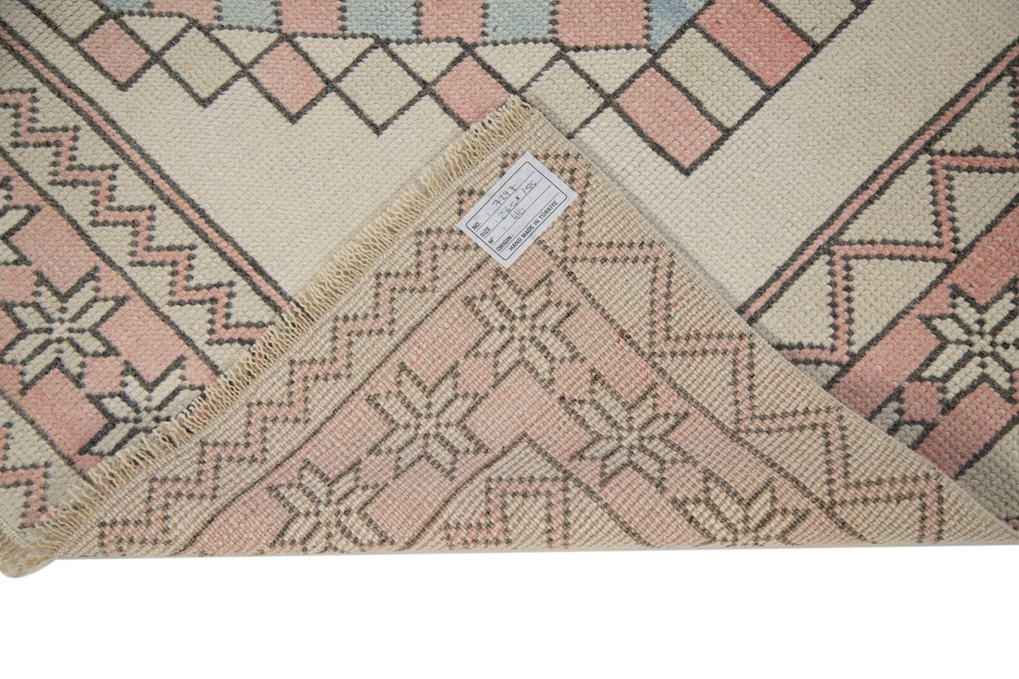 Faded Turkish rug, Vintage rug 5x8, Oushak rug ,Neutral Rug, Carpet rug, Handmade rug, Geometric rug ,Anatolia rug, Turkey rug, 7292