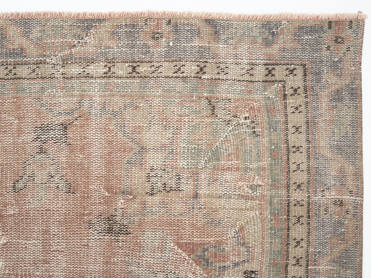 Handmade Vintage Rug, Turkish Oushak Antique Rug, Area Faded Rug, Neutral Floor Rug, Office Rug, Scandinavian Rug,Turkey Rug, Rug 6x8, 12057