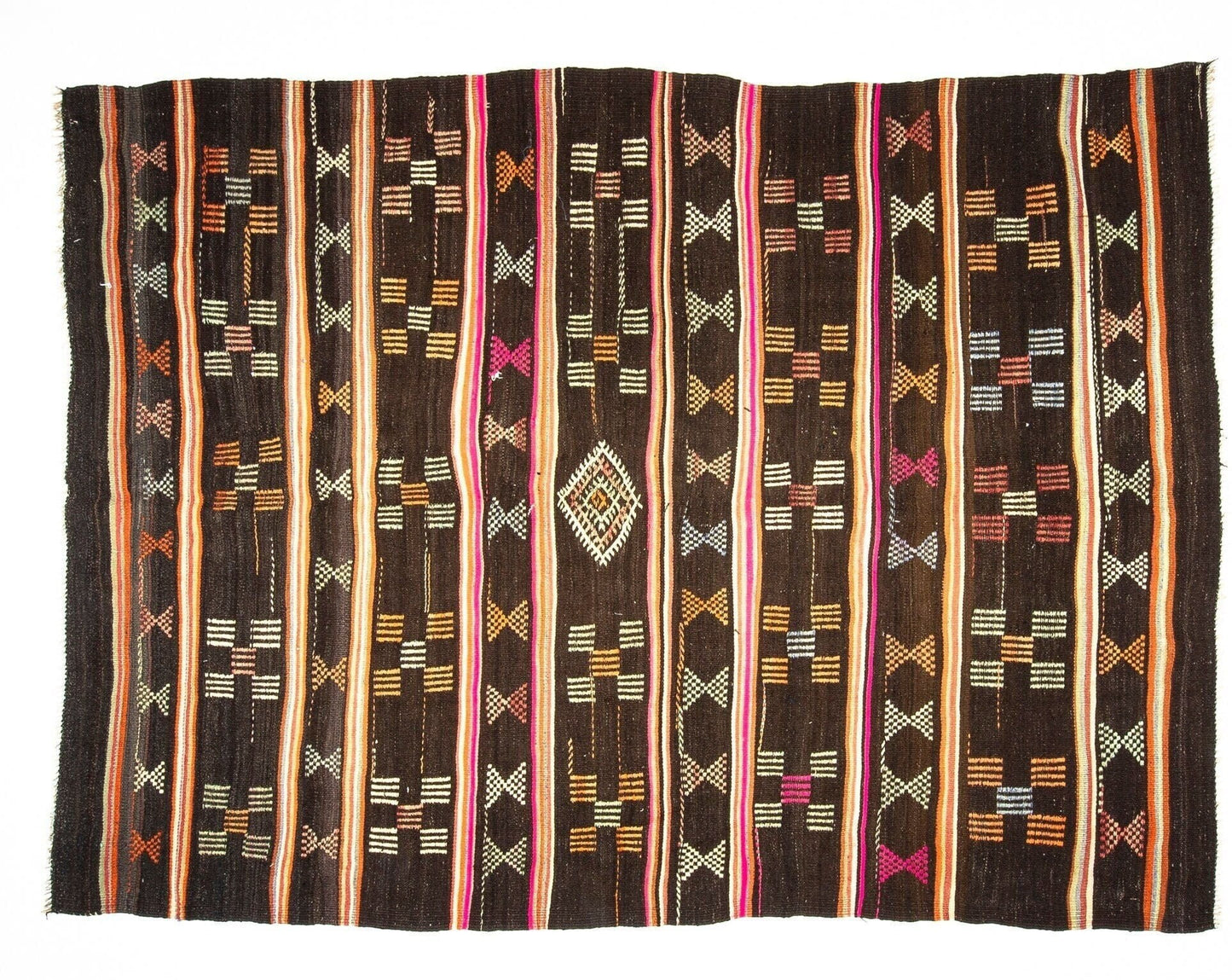 Faded Kilim Rug, Turkish Vintage Kilim, Kilim Rug 6X9, Flat Weave Rug, One of a Kind Rug, Handmade Kilim Rug, Area Eclectic Kilim Rug, 1986