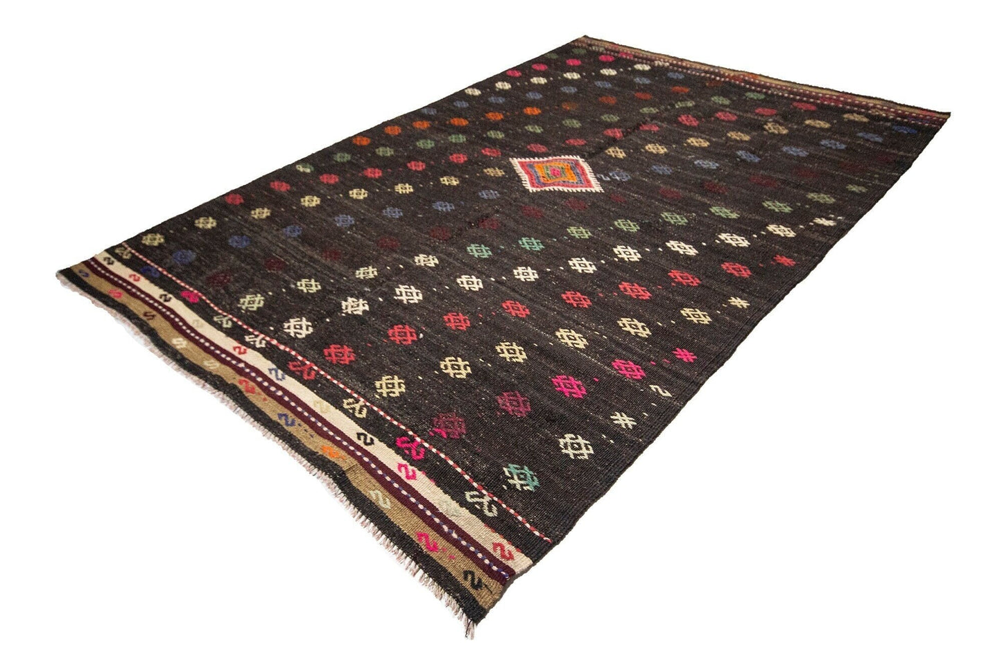 6x9 Vintage Turkish Kilim Rug, Flat Weave Rug, Neutral Rug, Unique Rug, Organic Rug, Anatolia Rug, Bedroom Rug, Rug Kilim, 1983