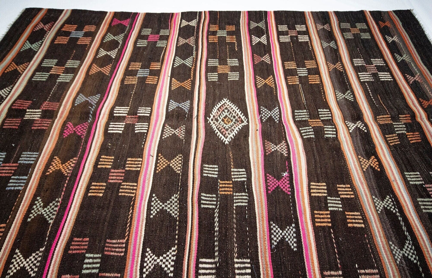 Faded Kilim Rug, Turkish Vintage Kilim, Kilim Rug 6X9, Flat Weave Rug, One of a Kind Rug, Handmade Kilim Rug, Area Eclectic Kilim Rug, 1986
