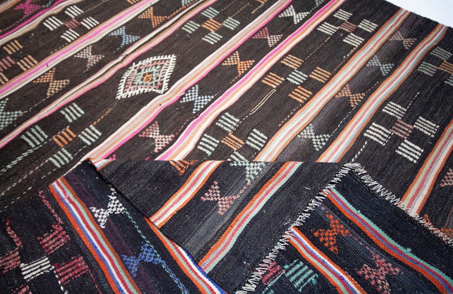 Faded Kilim Rug, Turkish Vintage Kilim, Kilim Rug 6X9, Flat Weave Rug, One of a Kind Rug, Handmade Kilim Rug, Area Eclectic Kilim Rug, 1986