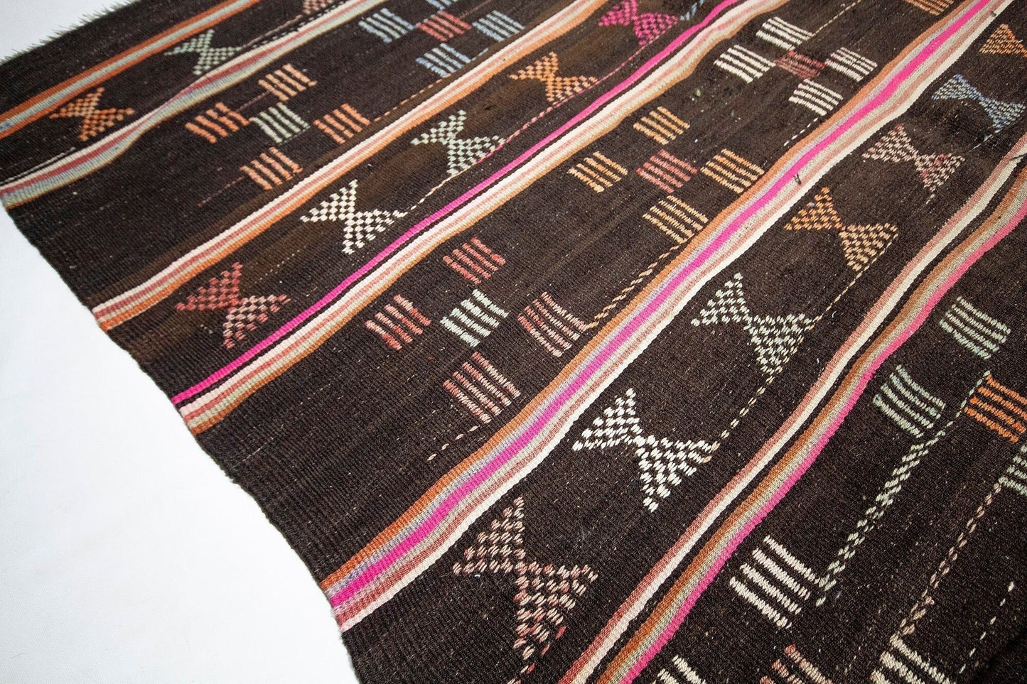 Faded Kilim Rug, Turkish Vintage Kilim, Kilim Rug 6X9, Flat Weave Rug, One of a Kind Rug, Handmade Kilim Rug, Area Eclectic Kilim Rug, 1986
