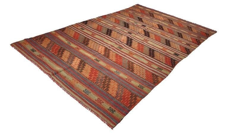 Kilim Rug, Vintage Kilim Rug, Area Kilim Rug, 6x9 Kilim Rug, Handmade Kilim Rug, Wool Rug, Unique Rug, Eclectic Rug, Boho Rug, 2535