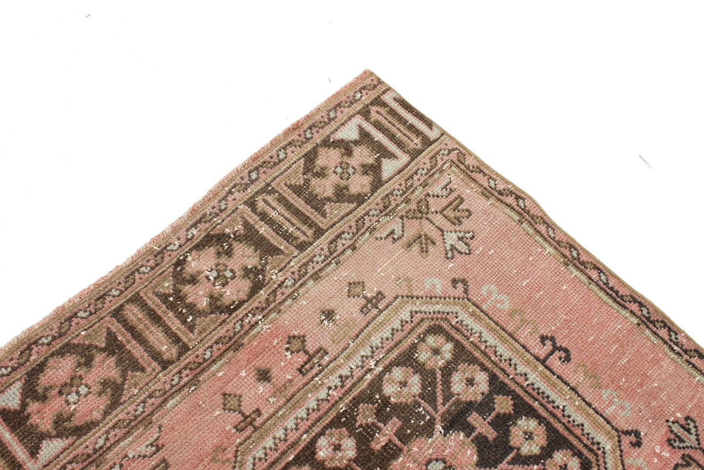 Pink Runner Rug 3x12, Carpet Runner ,Oushak Runner, Turkish Runner ,Unique Rug,Faded Rug, Kitchen Rug, Hallway Rug, Turkish Rug Runner, 6196
