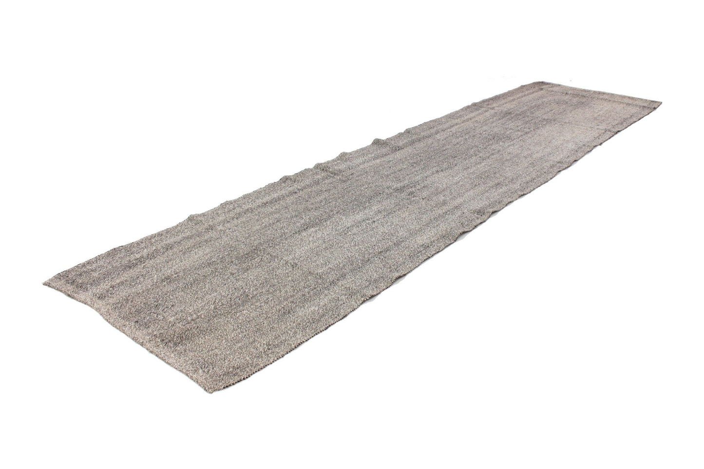 Turkish Kilim Runner, Gray Kilim Runner Rug 3x12, Handmade Hallway Rug, Minimalist Rug, Floor Runner, Rug Runner Grey, 6700