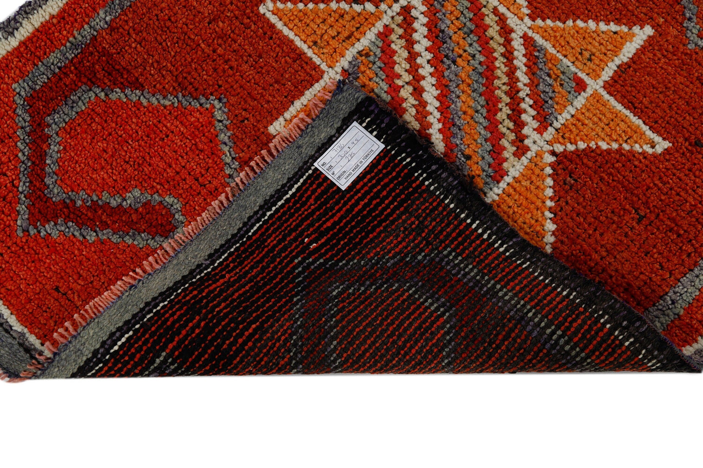 Turkish runner, Vintage runner, Oushak runner ,Herki runner, Rug runner, Floor runner ,Runner rug 3x11, Hallway rug, Kitchen rug, 7186