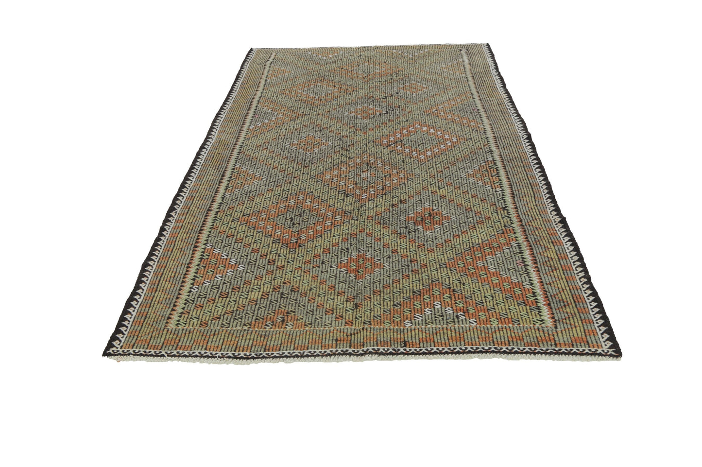 7x10 Kilim rug, Neutral Turkish Kilim rug, Vintage Wool KİLİM RUG, Southwestern Area rug ,Flat weave Kilim rug, Handmade, 8140
