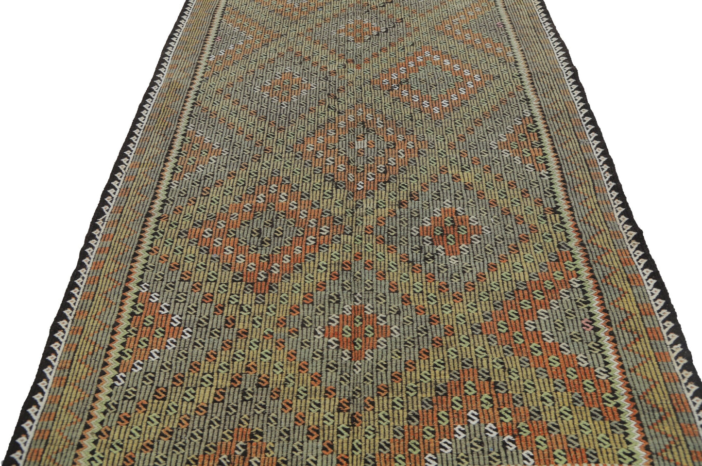 7x10 Kilim rug, Neutral Turkish Kilim rug, Vintage Wool KİLİM RUG, Southwestern Area rug ,Flat weave Kilim rug, Handmade, 8140