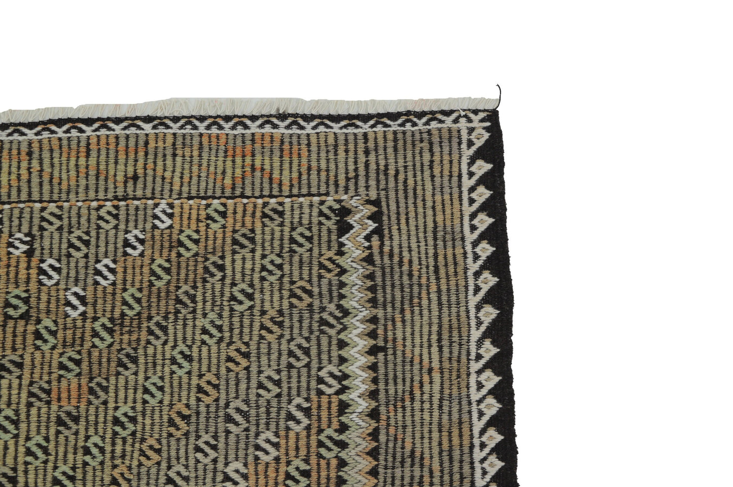 7x10 Kilim rug, Neutral Turkish Kilim rug, Vintage Wool KİLİM RUG, Southwestern Area rug ,Flat weave Kilim rug, Handmade, 8140