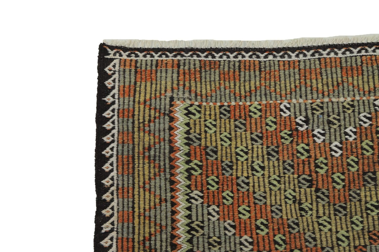 7x10 Kilim rug, Neutral Turkish Kilim rug, Vintage Wool KİLİM RUG, Southwestern Area rug ,Flat weave Kilim rug, Handmade, 8140