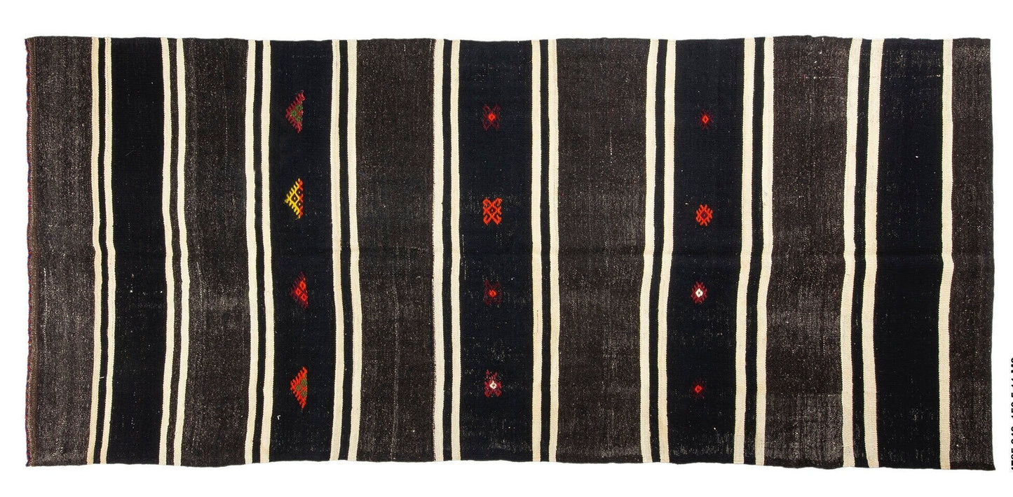 Brown Area Rug, Turkish Kilim Rug Long Wide, Handmade Vintage Kilim rug ,Entryway Kilim Rug ,Turkish Vintage Kilim rug, Floor rug,4785