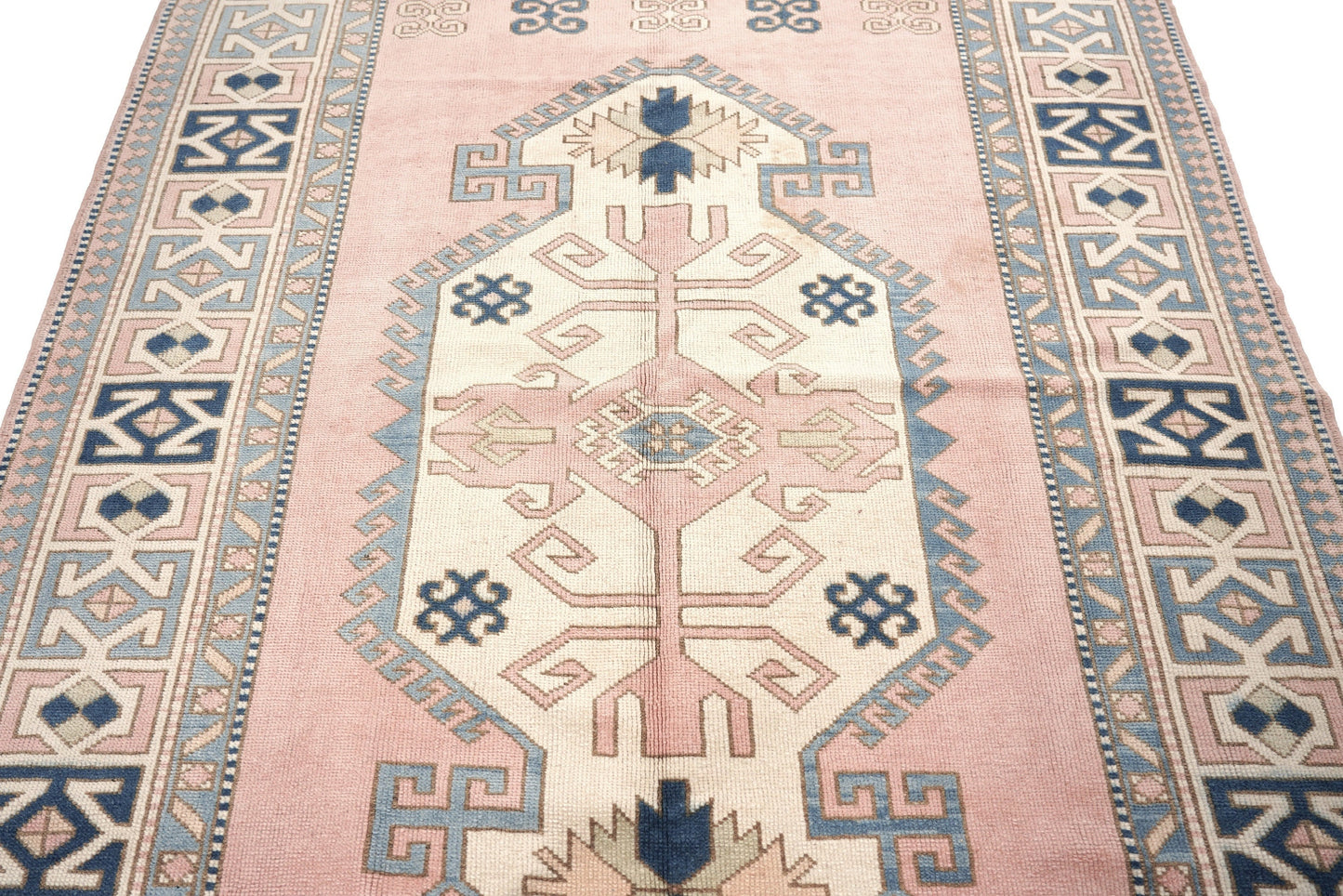 Area rug 6x8, Pink Oushak Rug, Turkish Rug, Oushak Rug ,Vintage Rug, Unique Rug, Mid-Century Oushak Rug, Living room Rug, 6301