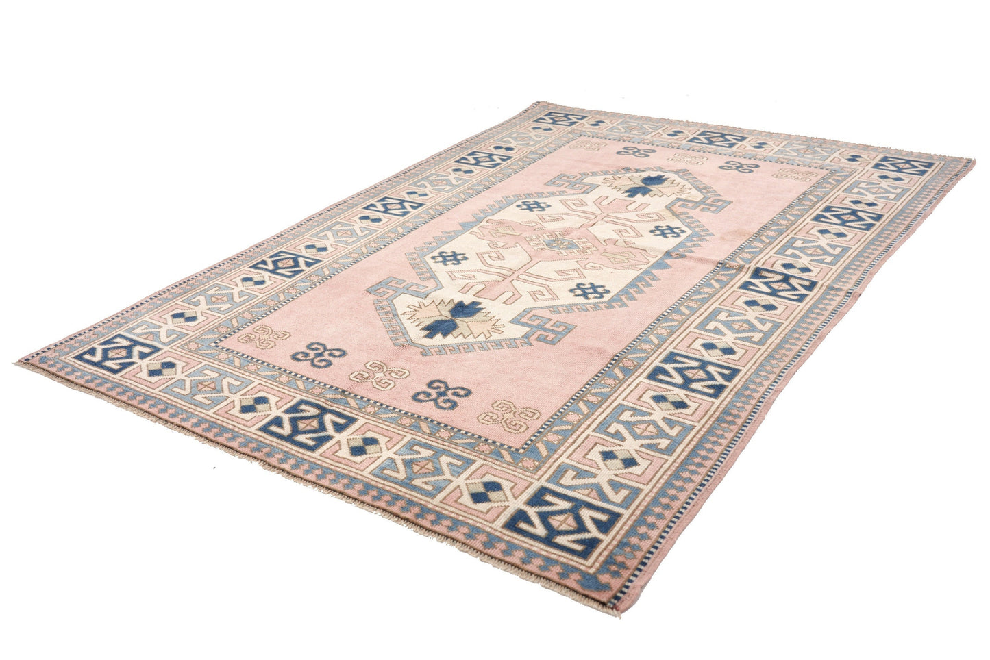 Area rug 6x8, Pink Oushak Rug, Turkish Rug, Oushak Rug ,Vintage Rug, Unique Rug, Mid-Century Oushak Rug, Living room Rug, 6301