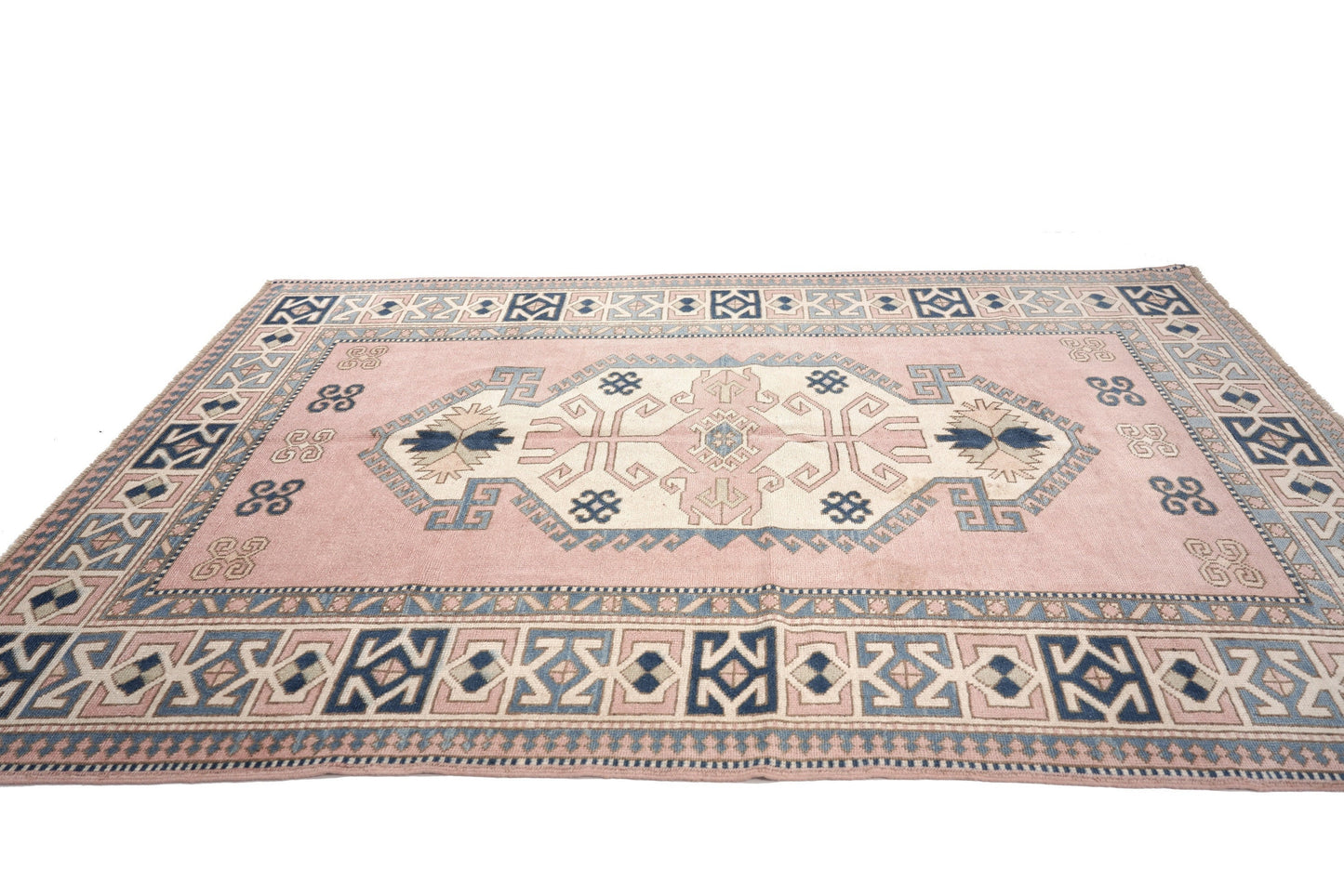 Area rug 6x8, Pink Oushak Rug, Turkish Rug, Oushak Rug ,Vintage Rug, Unique Rug, Mid-Century Oushak Rug, Living room Rug, 6301