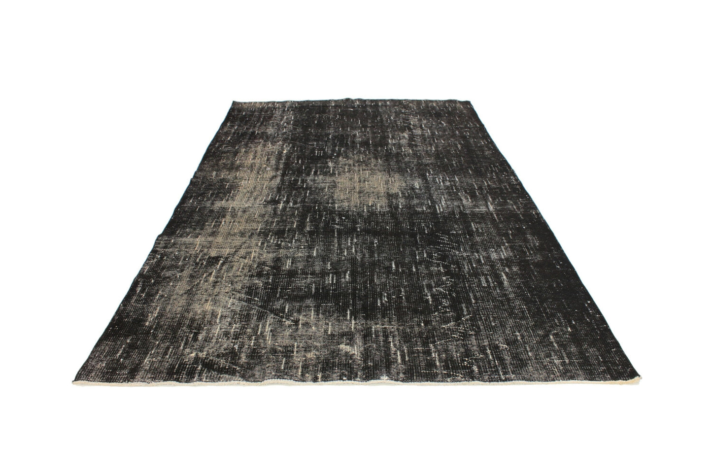5x9 Turkish Rug Black ,Area Vintage Carpet Rug 5x9 ,Overdye Black Handmade Rug, Living room Rug ,Contemporary, Floor Rug ,3155