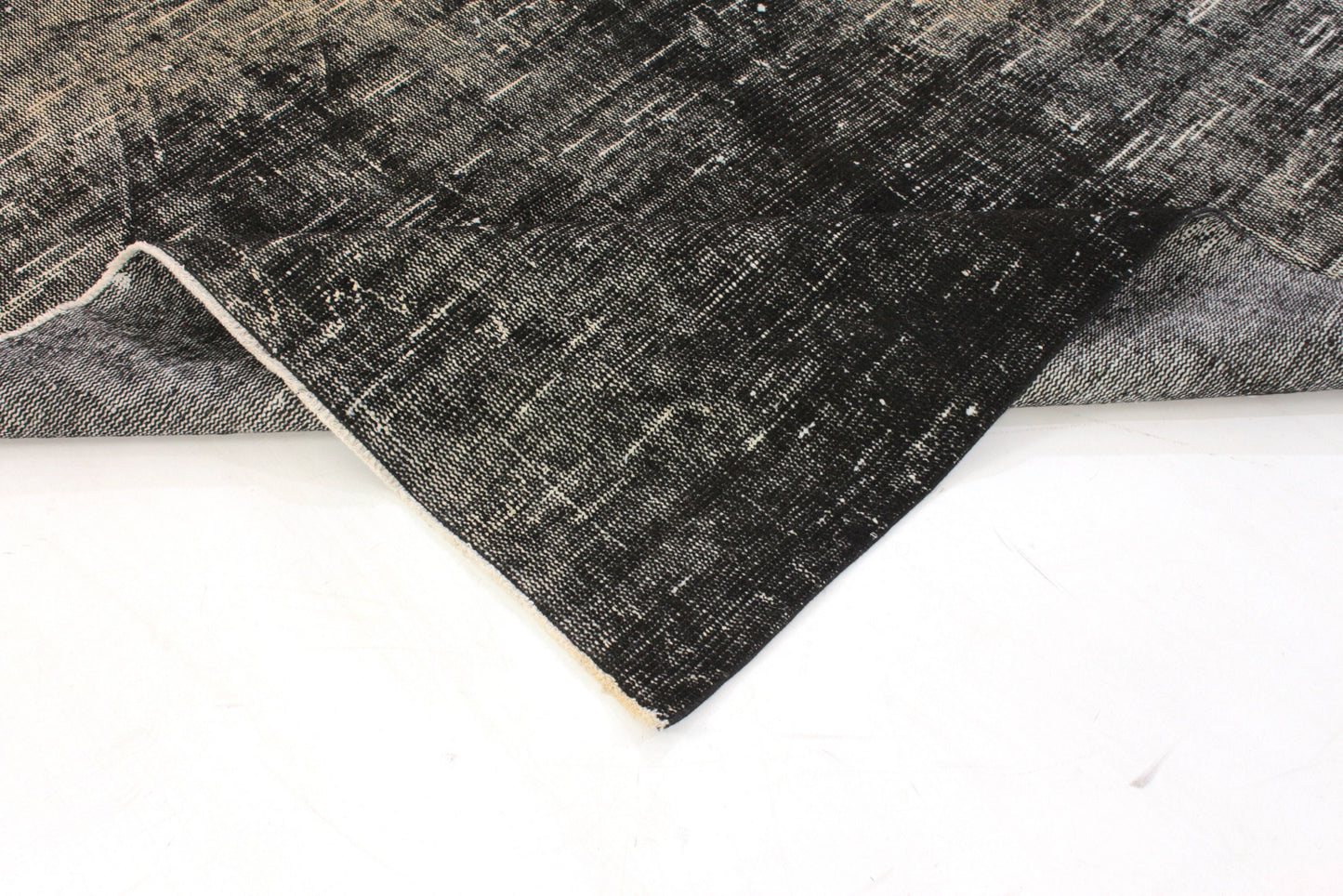 5x9 Turkish Rug Black ,Area Vintage Carpet Rug 5x9 ,Overdye Black Handmade Rug, Living room Rug ,Contemporary, Floor Rug ,3155