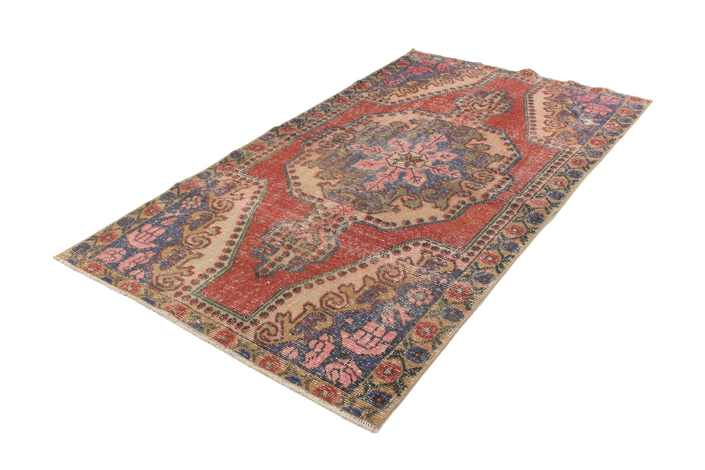 4x7 Muted Turkish Rug, Vintage Rug Oushak, Area Rug Carpet, Handmade Rug, Bohemian Decor, Eclectic Decor, Living room Rug, 5617