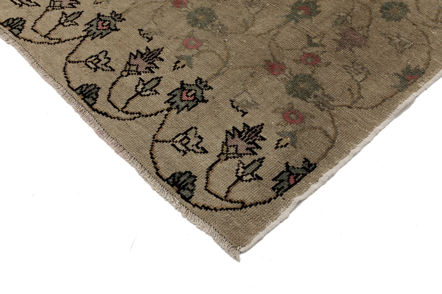 4x7 Turkish Rug Floral,3'6x7'4 ft,Vintage Rug Beauty,1970's Oushak Rug,Hand knotted Rug Area,Farmhouse Decor,Entryway Rug,Boho,5770