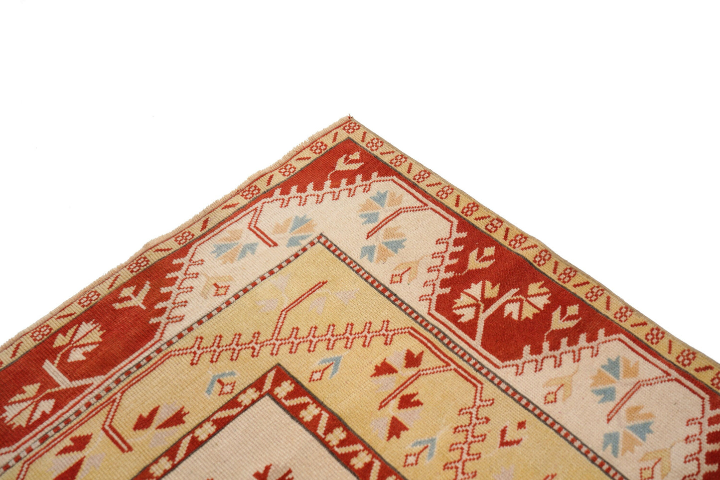 Neutral Oushak Rug, Pale Turkish Rug, Area Carpet Rug ,4x6 TURKİSH RUG, Small Room Rug, Coastal Decor, Bedroom Rug ,Red, Yellow,Rug4405