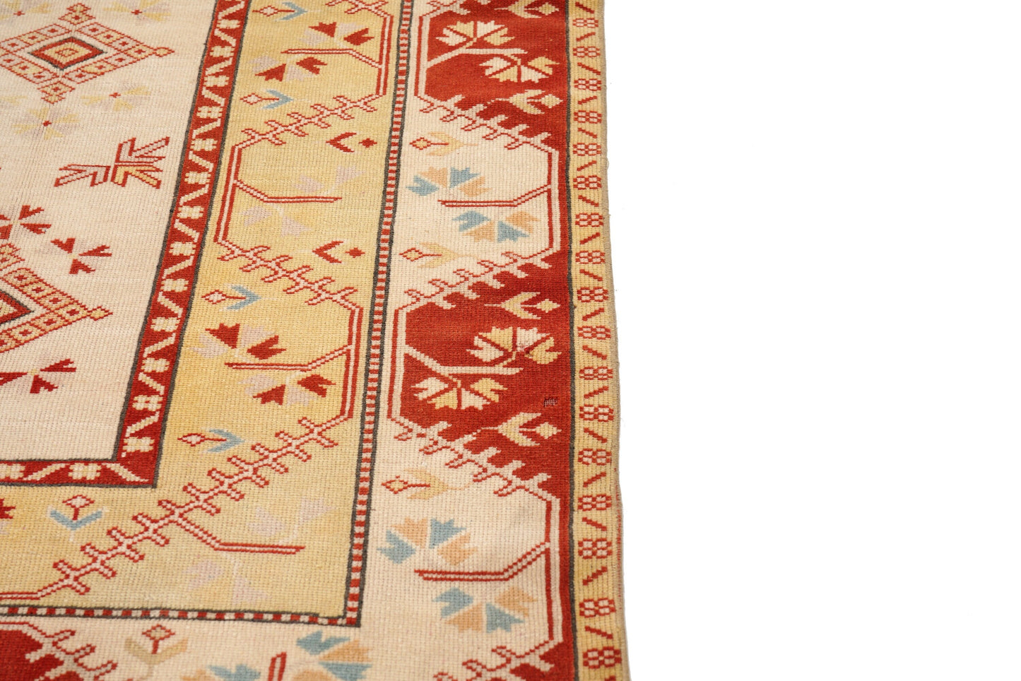 Neutral Oushak Rug, Pale Turkish Rug, Area Carpet Rug ,4x6 TURKİSH RUG, Small Room Rug, Coastal Decor, Bedroom Rug ,Red, Yellow,Rug4405