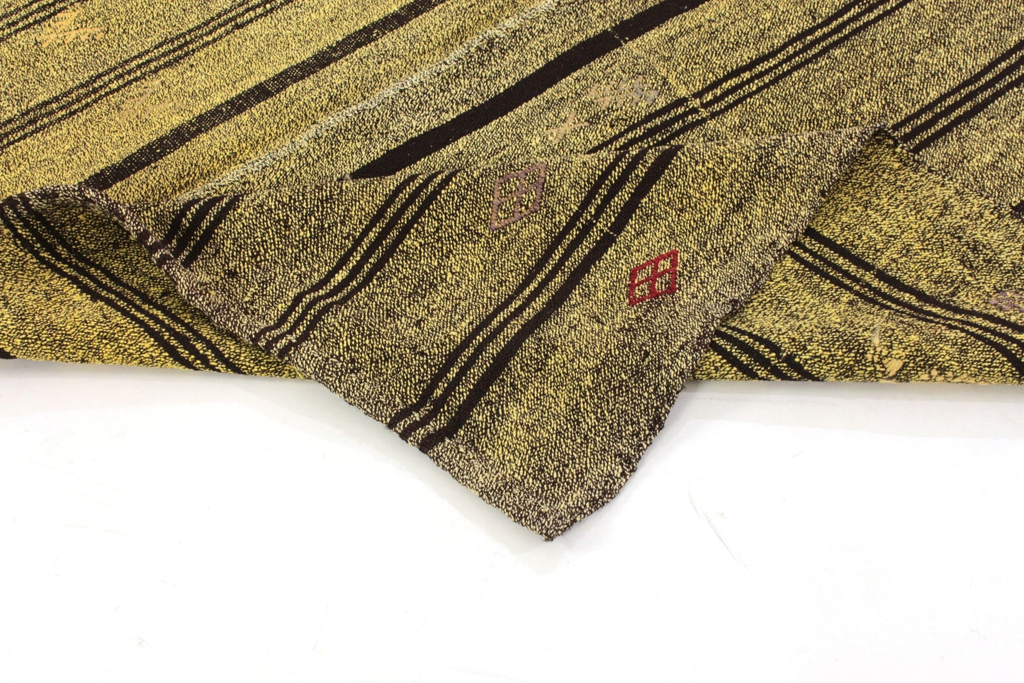 Yellowish Kilim Rug 5x8, Turkish Vintage Kilim Rug , Handmade Rug, Goat Hair Rug, Living Room, Eclectic, Fine Kilim Rug, 6255