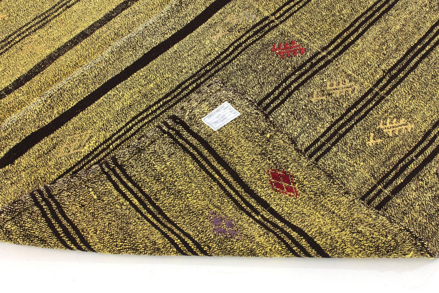 Yellowish Kilim Rug 5x8, Turkish Vintage Kilim Rug , Handmade Rug, Goat Hair Rug, Living Room, Eclectic, Fine Kilim Rug, 6255