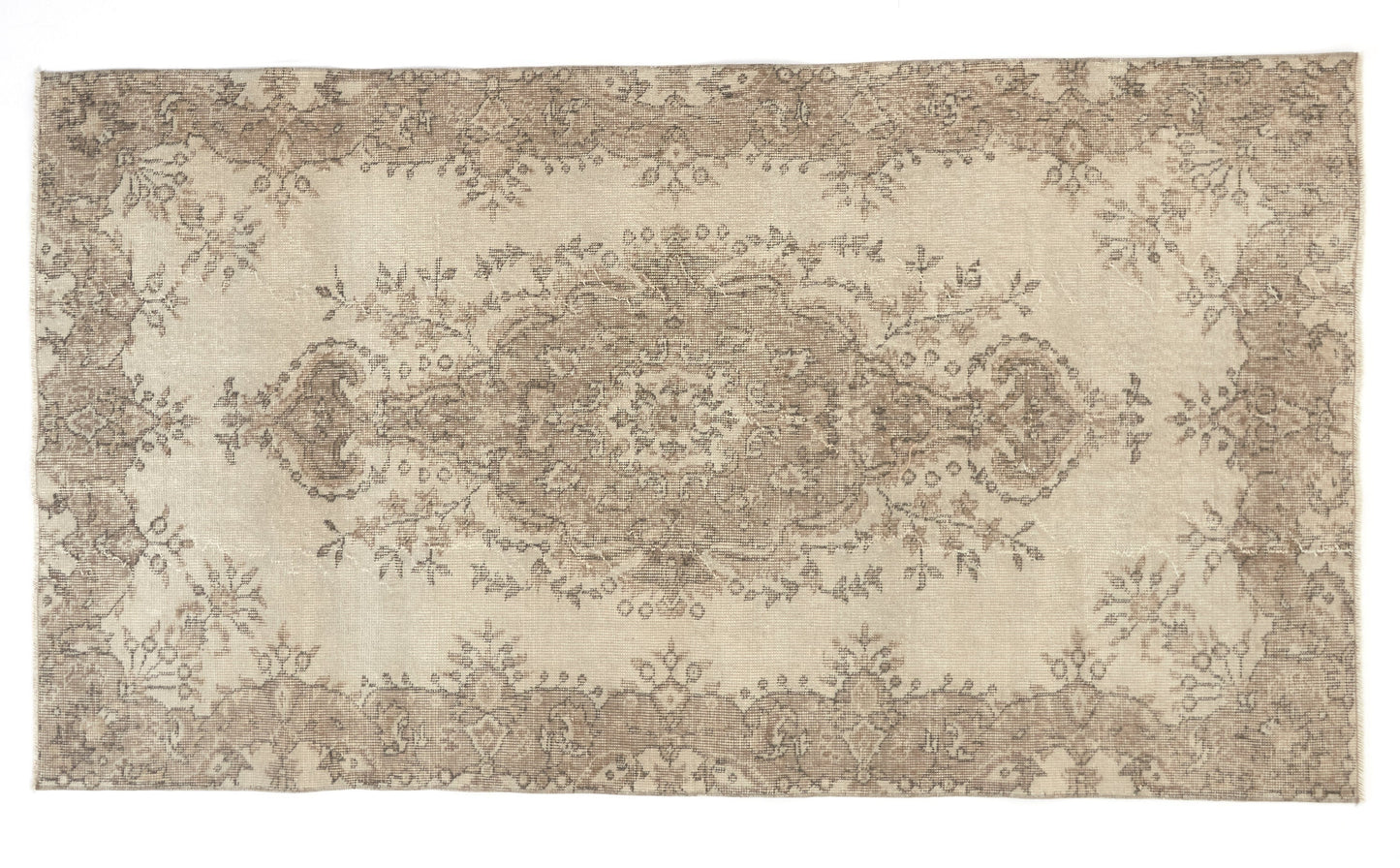 Beige Area rug, Small Vintage Rug, Turkish Oushak Rug, Handmade Rug, Carpet rug, Wool rug, Vintage Carpet, Bedroom rug, Rug 4x6, 9606