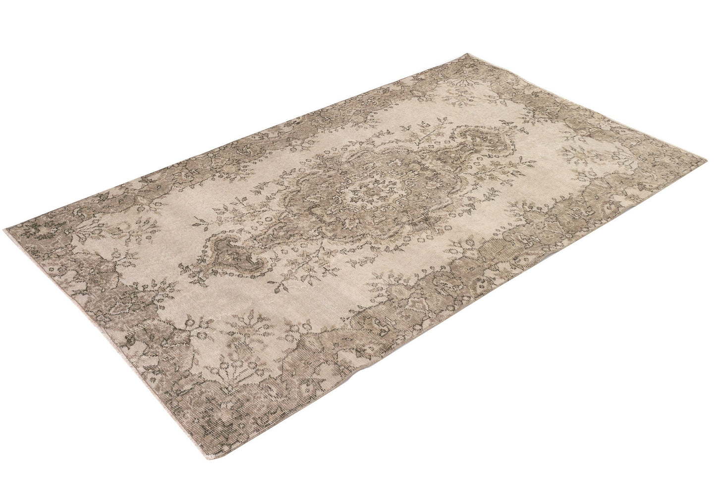 Beige Area rug, Small Vintage Rug, Turkish Oushak Rug, Handmade Rug, Carpet rug, Wool rug, Vintage Carpet, Bedroom rug, Rug 4x6, 9606