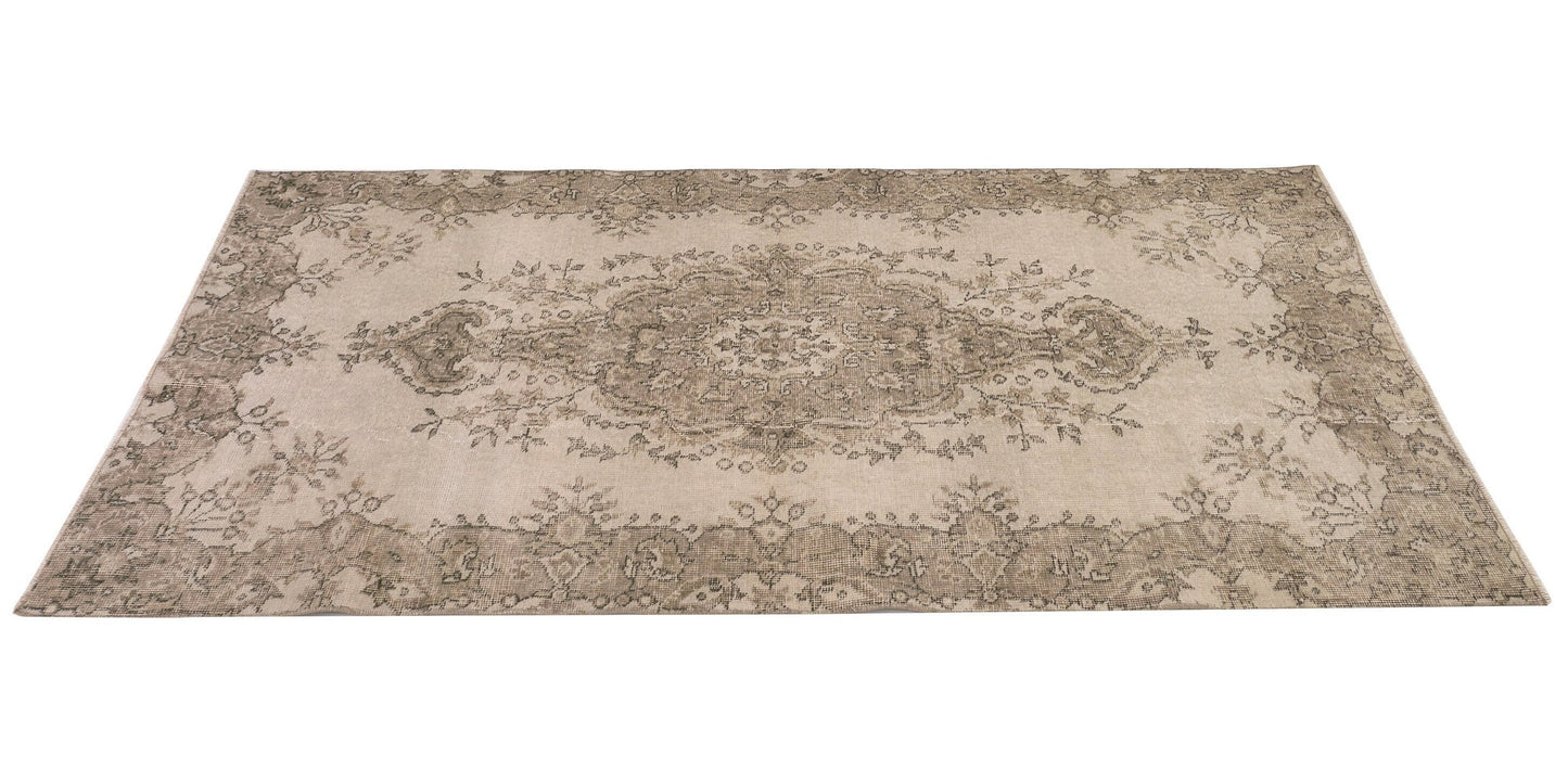 Beige Area rug, Small Vintage Rug, Turkish Oushak Rug, Handmade Rug, Carpet rug, Wool rug, Vintage Carpet, Bedroom rug, Rug 4x6, 9606