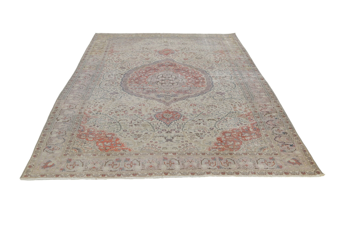 7x10 Floral Rustic Area Rug, Primitive rug, Turkish Oushak Vintage Rug, Handmade Antique Carpet rug,Entryway rug ,Office rug, 8037