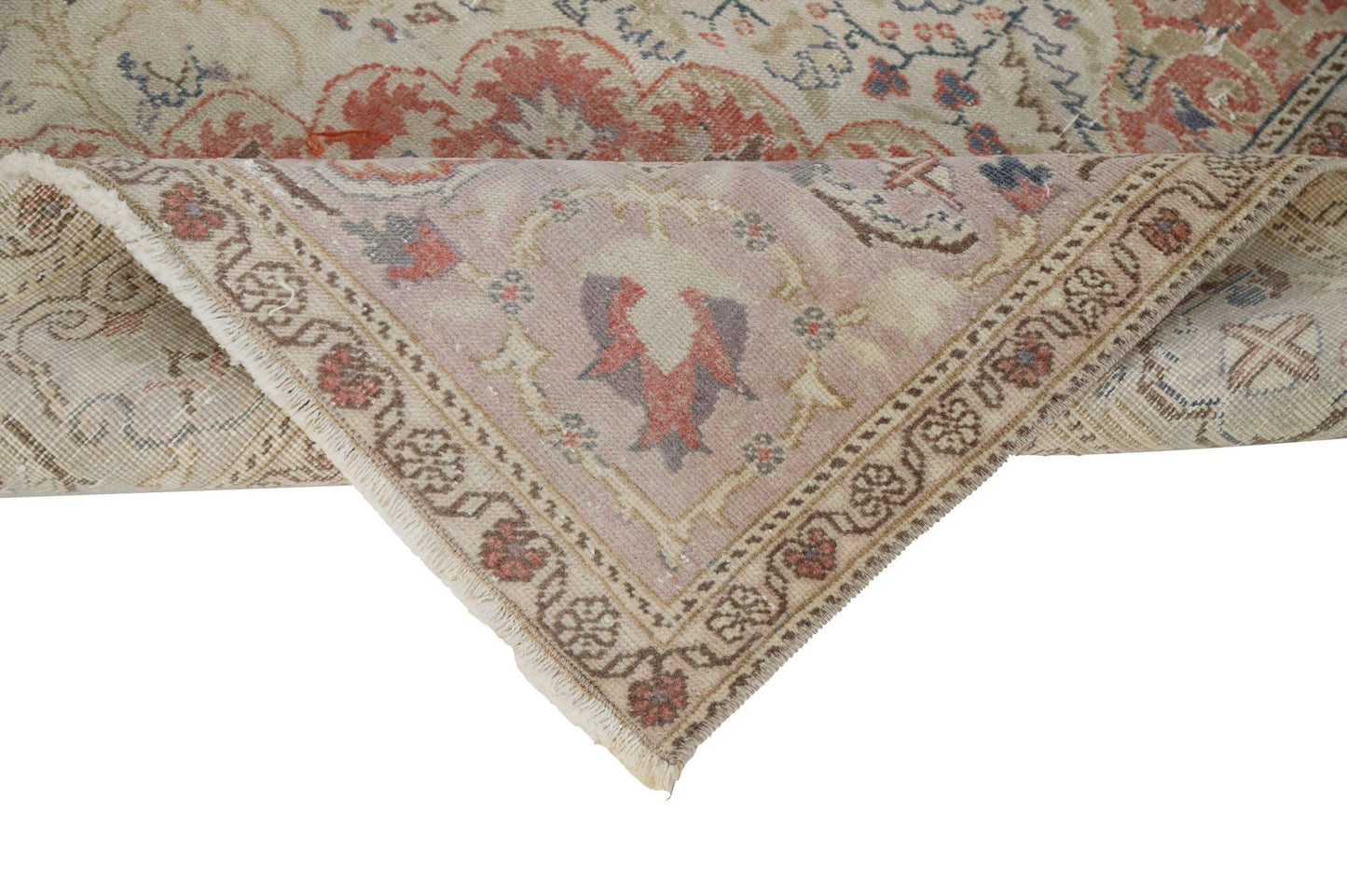 7x10 Floral Rustic Area Rug, Primitive rug, Turkish Oushak Vintage Rug, Handmade Antique Carpet rug,Entryway rug ,Office rug, 8037