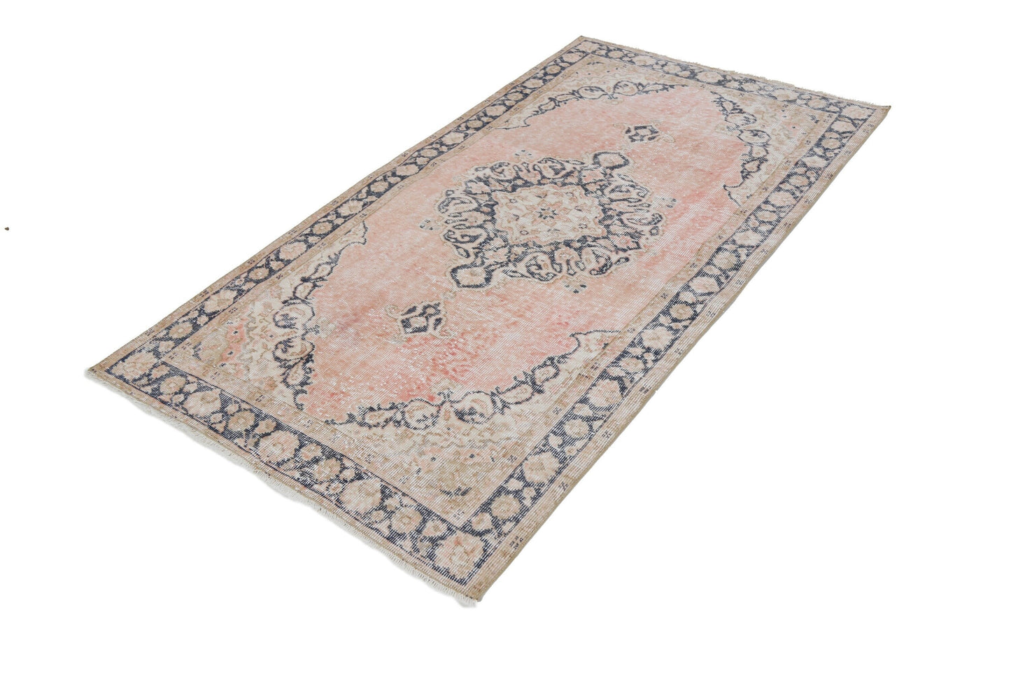 Turkish Rug , Pink Carpet Rug, Oushak Rug, Vintage Rug, 4x8 Rug, Bohemian rug,Kid room rug,Vintage Carpet,Handmade rug, Made in Turkey, 7754