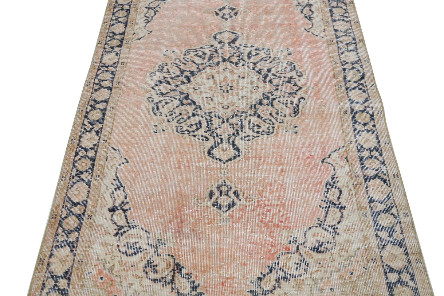 Turkish Rug , Pink Carpet Rug, Oushak Rug, Vintage Rug, 4x8 Rug, Bohemian rug,Kid room rug,Vintage Carpet,Handmade rug, Made in Turkey, 7754