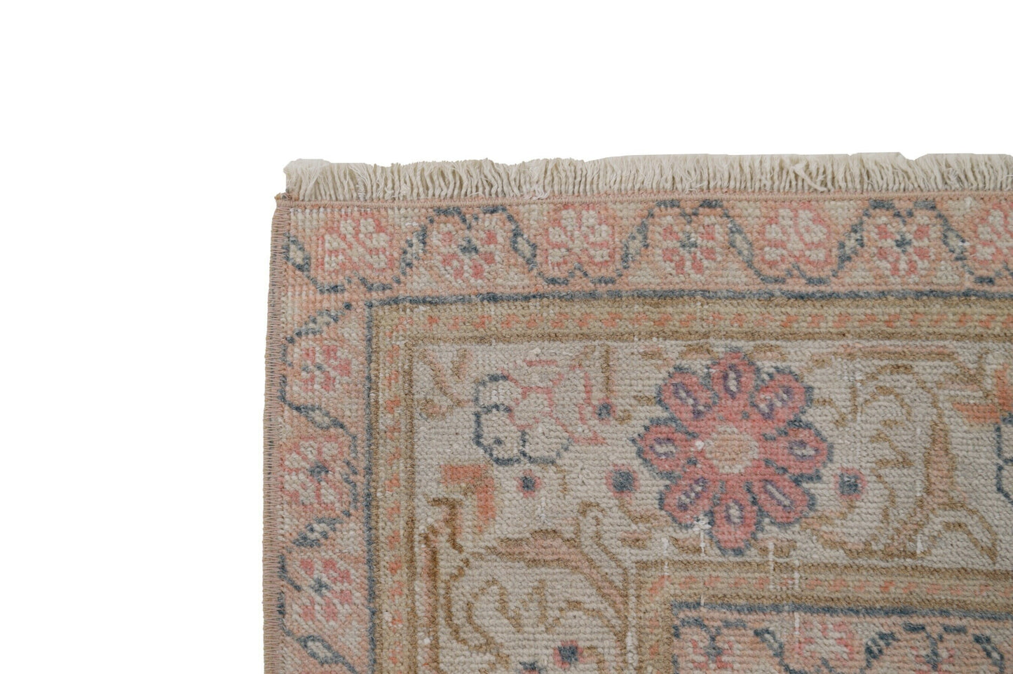 Small Oushak rug, Faded Floral rug, Turkish rug 3x6, Vintage Small rug, Bedroom rug, Kitchen rug, Nursery rug, Handmade rug, 7495