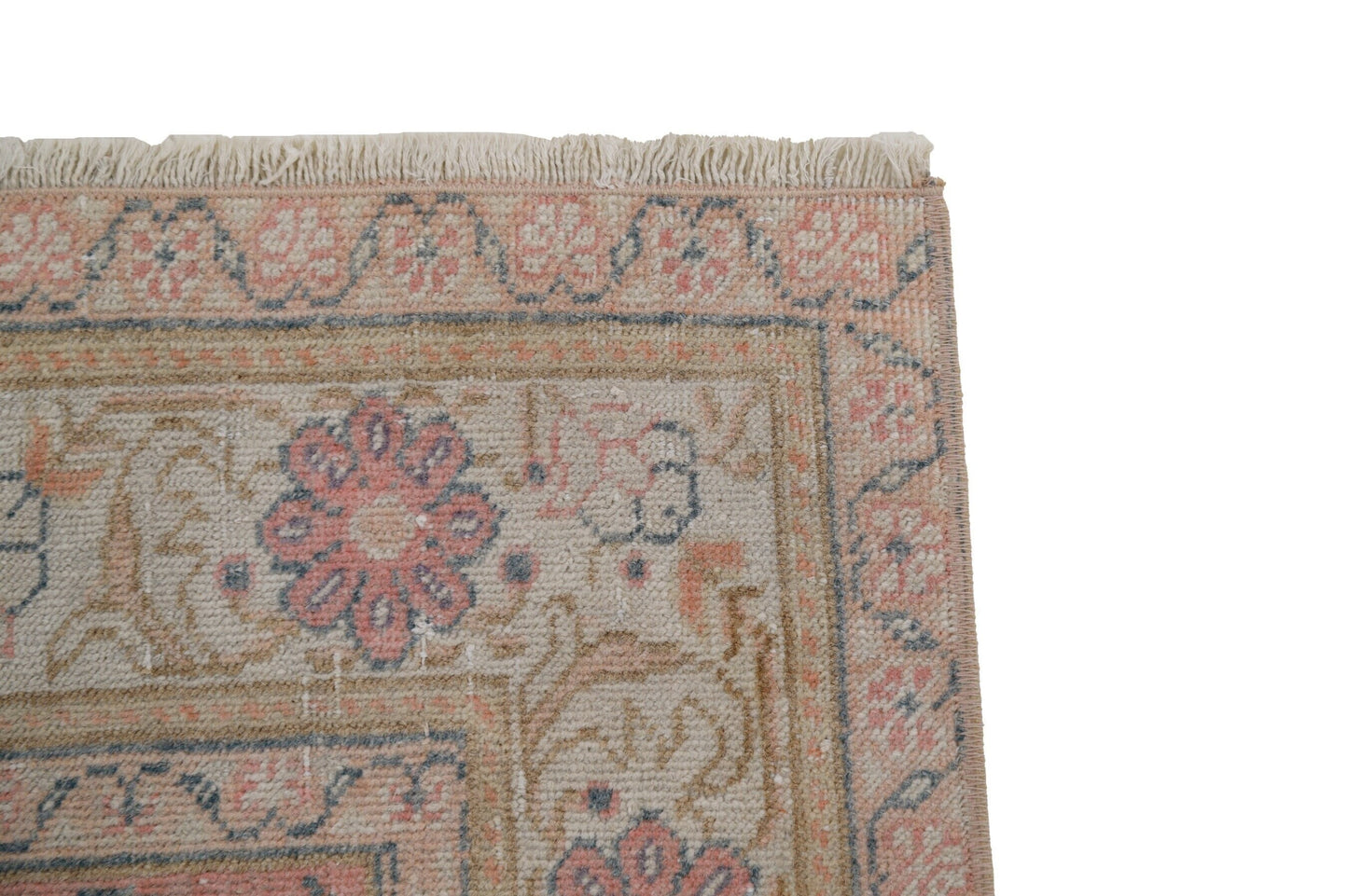 Small Oushak rug, Faded Floral rug, Turkish rug 3x6, Vintage Small rug, Bedroom rug, Kitchen rug, Nursery rug, Handmade rug, 7495
