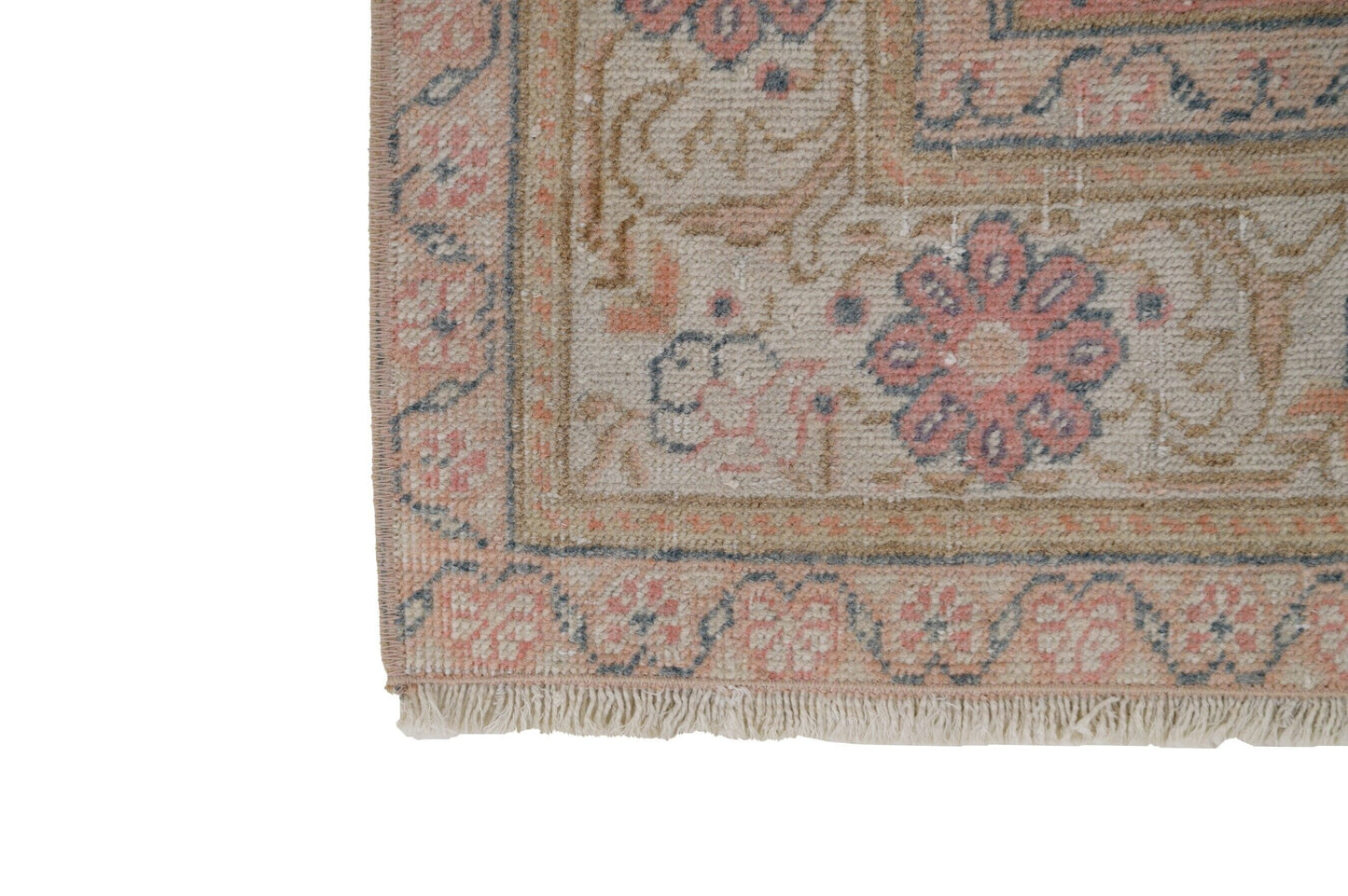 Small Oushak rug, Faded Floral rug, Turkish rug 3x6, Vintage Small rug, Bedroom rug, Kitchen rug, Nursery rug, Handmade rug, 7495