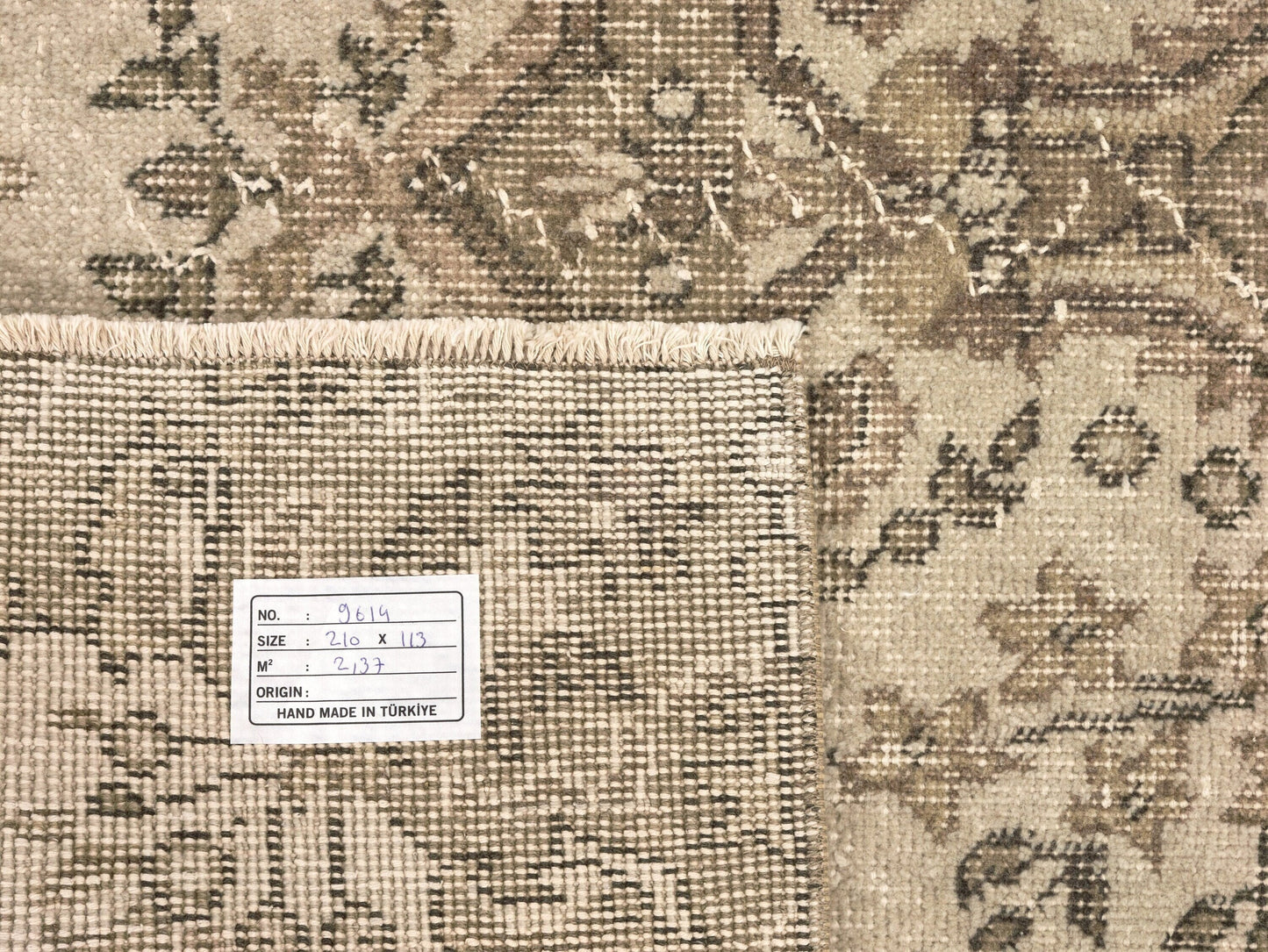 Neutral Turkish Rug, Oushak Carpet rug, Beige Rug, Vintage One of a kind rug, Handmade rug, Area rug 4x7, Unique rug, Floral rug, 9614