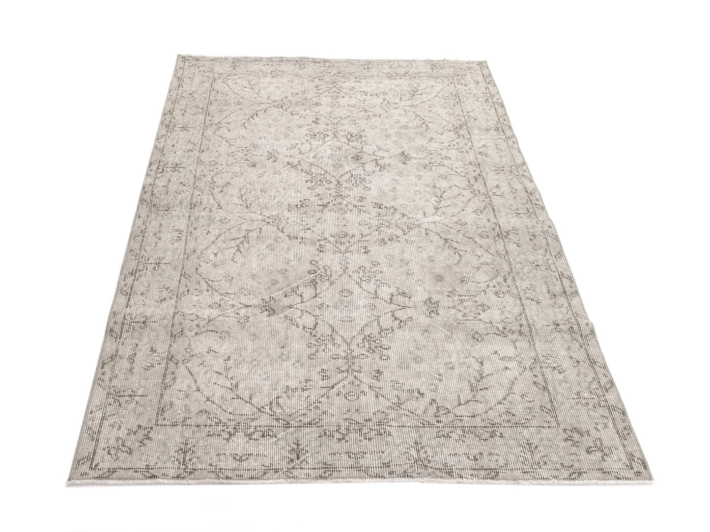 Beige Small Area Rug 4x6, Handmade Oushak Rug, Turkish Rug, Vintage Rug, Faded rug, Bedroom rug, Office rug, Carpet rug, Wool rug, 9589