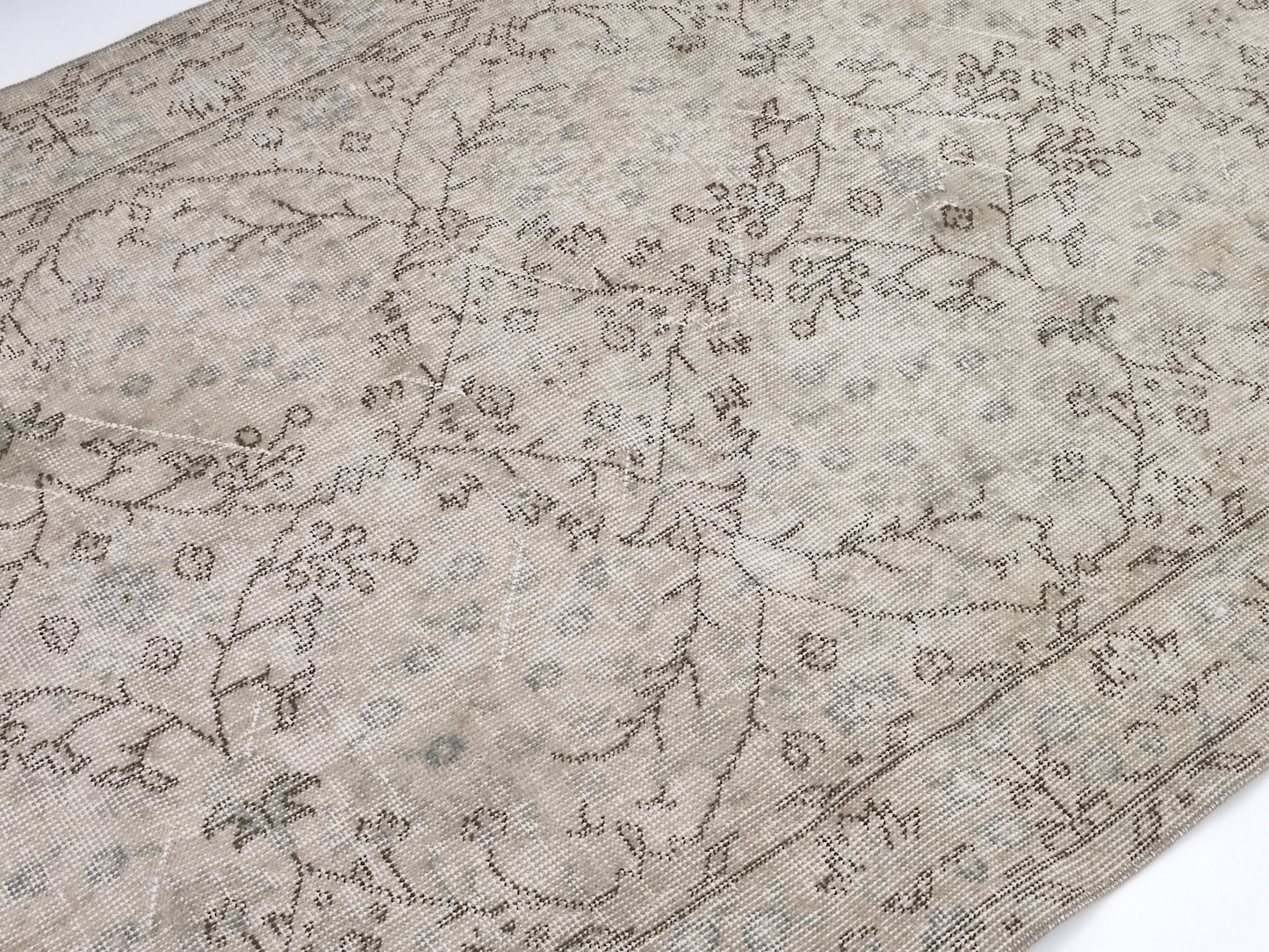 Beige Small Area Rug 4x6, Handmade Oushak Rug, Turkish Rug, Vintage Rug, Faded rug, Bedroom rug, Office rug, Carpet rug, Wool rug, 9589