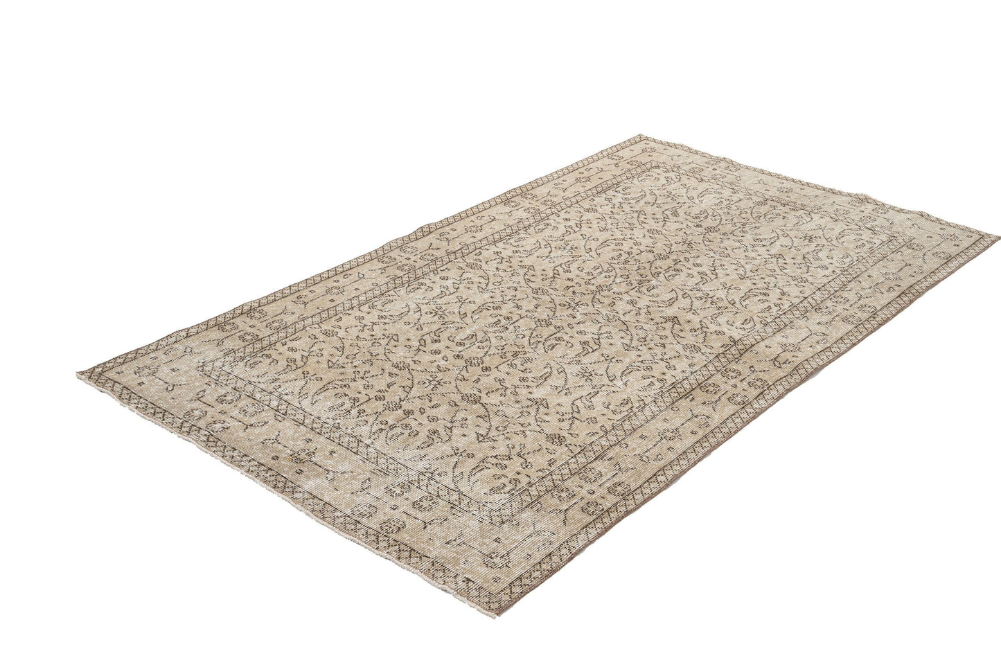 Neutral Oushak Rug ,4x7 Area Rug ,Turkish Rug ,Anatolia Rug ,Oushak Rug 4x7 ,Old Vintage rug ,Boho Rug ,Ethnic Carpet Rug ,9678