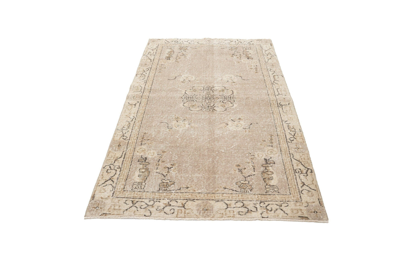 4x7 One of a Kind Turkish Rug , Small Carpet Rug, Vintage Oushak Rug , Anatolia Rug, Handmade rug, Nursery rug, Farmhouse decor, 9642