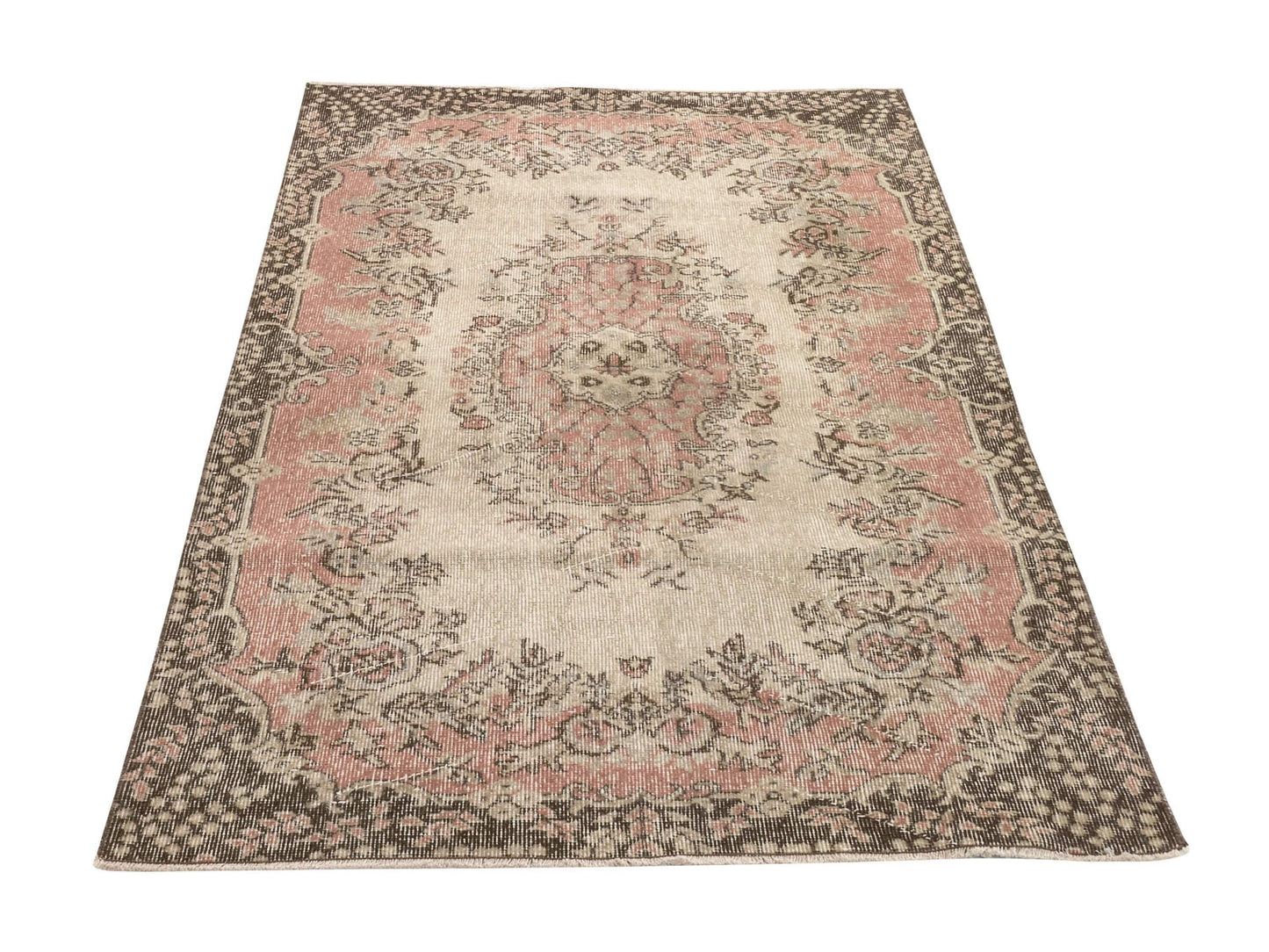 Vintage Rug Neutral, Ethnic Oushak rug, Turkish Rug 4x7, Unique rug, Handmade rug, One of a kind rug, Carpet rug, Area rug, Turkey rug, 9683
