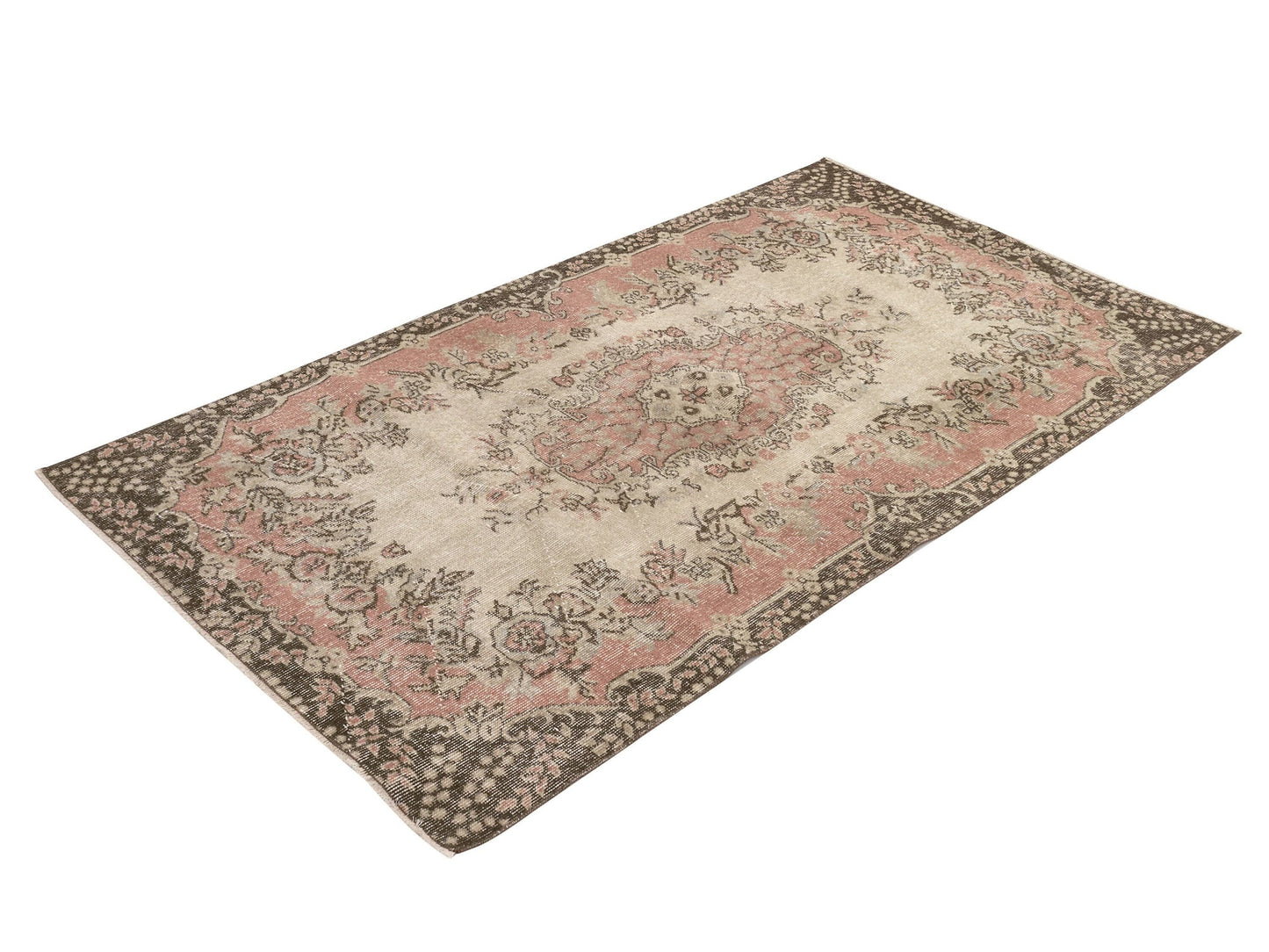 Vintage Rug Neutral, Ethnic Oushak rug, Turkish Rug 4x7, Unique rug, Handmade rug, One of a kind rug, Carpet rug, Area rug, Turkey rug, 9683