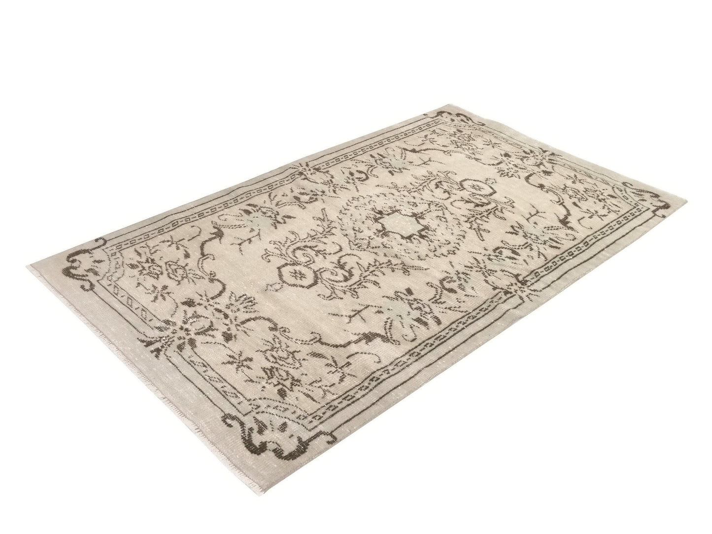 Rug 4x7, Ethnic Vintage Rug ,Anatolia Faded Rug ,Area Rug ,Turkish Rug ,Oushak Rug ,Handmade Rug Turkey rug, Bedroom rug,9637
