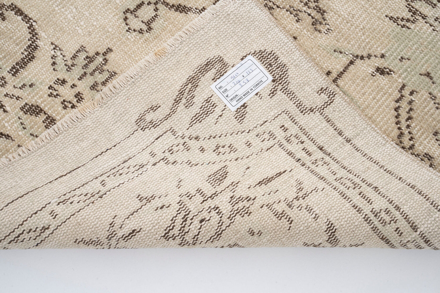 Turkish Oushak Rug, Vintage Area Rug, Beige Faded Handmade rug, Carpet Rug, Small Rug 4x7, One of a kind rug, Bedroom rug, Floor rug, 9646